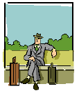 man waiting in airport