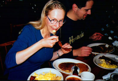 comiendo los panqueques